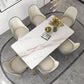 Slate and Metal Table Glam Style Minimalist Rectangular Dining Table Clearhalo 'Dining Tables & Seating' 'Dining Tables' 'dining_table' 'furn' 'furn_dining_table' 'Furniture' 'Kitchen & Dining Furniture' 1200x1200_cbdeb52e-3688-42eb-8f49-e8177e661017