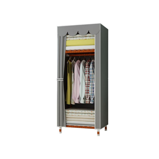 Meringue Wood Frame Wardrobe Cabinet Modern Style Wardrobe for Bedroom