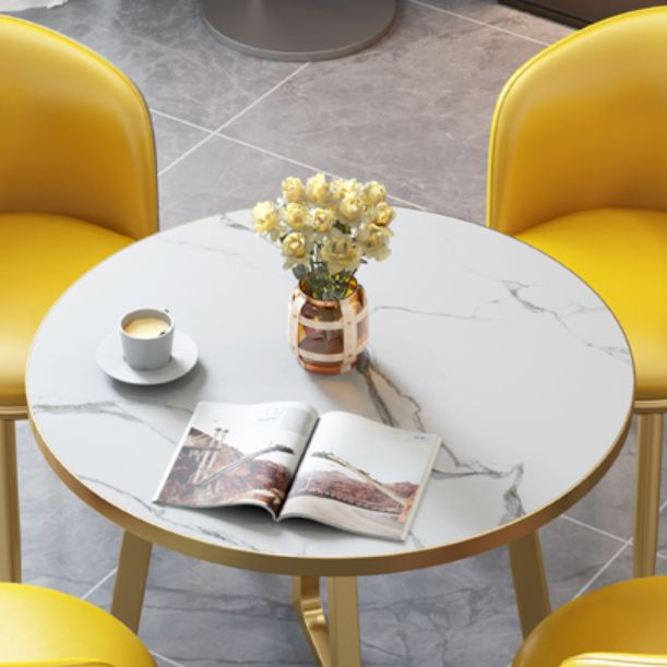 5 Piece Round Shape Wood Top Dining Room Chair and Table Set Clearhalo 'Dining Room Sets' 'Dining Tables & Seating' 'dining_room_set' 'furn' 'furn_dining_room_set' 'Furniture' 'Kitchen & Dining Furniture' 1200x1200_cbdf715b-fb41-481c-9d10-1b8e8f18f3a0