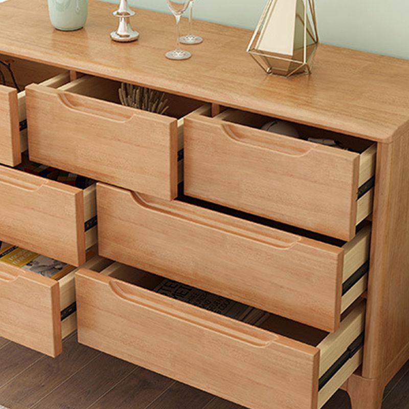 American Traditional Storage Chest Solid Wood Dresser with 5/6/7 Drawers