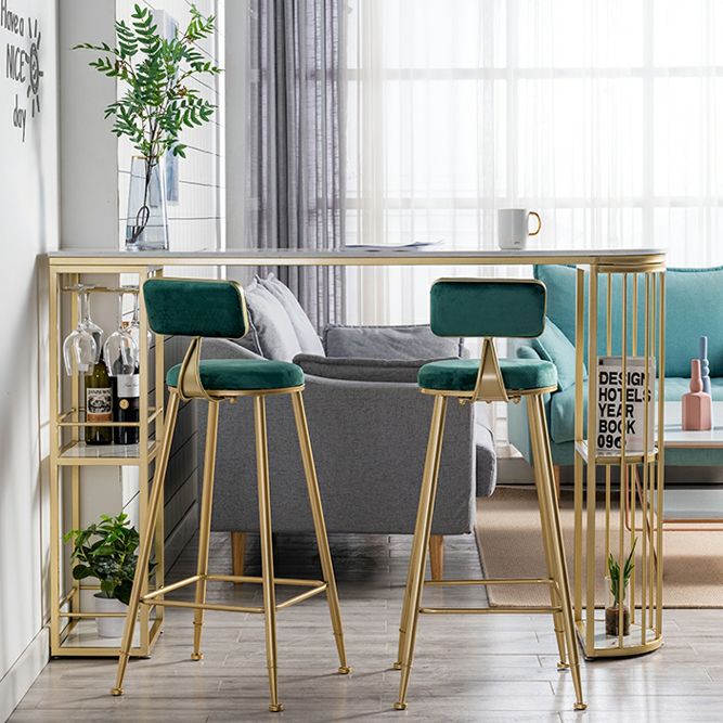 Kitchen Stone Top Counter Table Metal Base 42-inch Height Nordic Bar Table Clearhalo 'Bar Furniture' 'Bar Tables' 'bar_tables' 'furn' 'furn_bar_tables' 'Furniture' 'furniture_bar_tables' 'Kitchen & Dining Furniture' 1200x1200_cbe16bc2-3fc3-4bab-8f72-2b5d5ba607b4