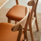 Contemporary Open Side Dining Chair Wooden Upholstered Chair for Dining Room