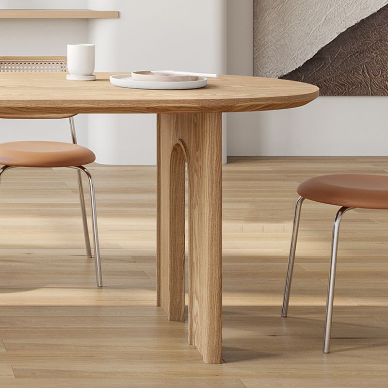 Modern Style Wooden Table Free Form Table with 3 Legs for Home Clearhalo 'Dining Tables & Seating' 'Dining Tables' 'dining_table' 'furn' 'furn_dining_table' 'Furniture' 'Kitchen & Dining Furniture' 1200x1200_cbe23ff3-ce8b-4df7-bac1-8f4066942e8e