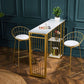 Stone Bar Dining Table Glam Rectangle Bar Table with Double Pedestal for Dessert Shop Clearhalo 'Bar Furniture' 'Bar Tables' 'bar_tables' 'furn' 'furn_bar_tables' 'Furniture' 'furniture_bar_tables' 'Kitchen & Dining Furniture' 1200x1200_cbe2eaa9-ab90-403b-a6cf-ec2efa5cf5e2