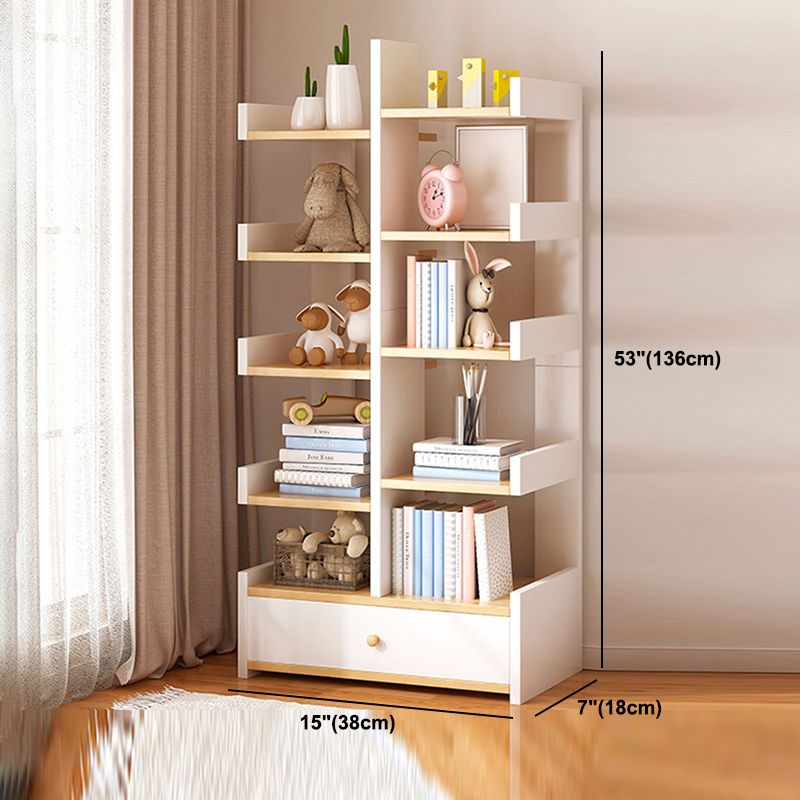 Scandinavian Manufactured Wood Etagere Bookshelf Vertical Open Bookcase for Home Clearhalo 'Bookcases' 'furn' 'furn_bookcases' 'Furniture' 'furniture_bookcases' 'Office Furniture' 1200x1200_cbe58255-900a-4f64-9535-4a75d980df46