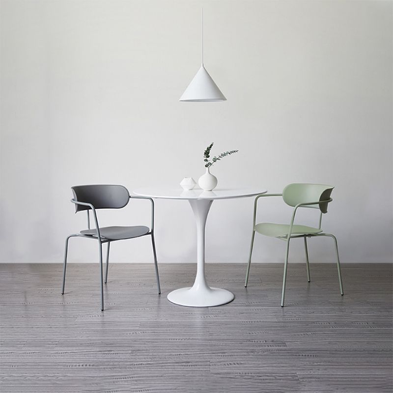 Glam Style Metal Arm Chair Open Back Side Chair for Dining Room (Set of 4) Clearhalo 'Dining Chairs' 'Dining Tables & Seating' 'dining_chair' 'furn' 'furn_dining_chair' 'Furniture' 'furniture_dining_chair' 'Kitchen & Dining Furniture' 1200x1200_cbe804d3-f267-491c-937f-153864b029ff