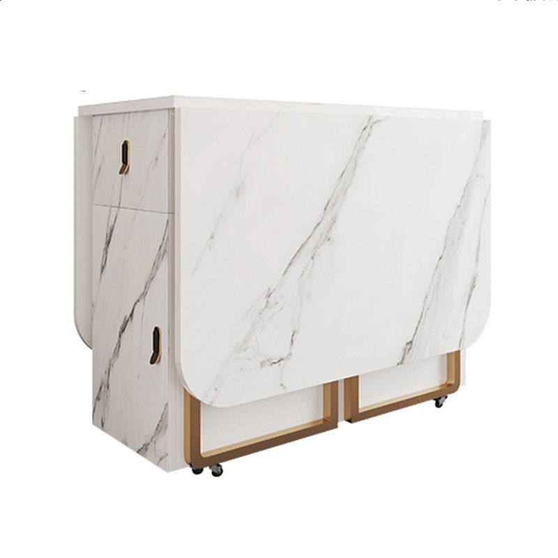 Foldable Sintered Stone Dining Table Modern Rectangle Table with Trestle Base Clearhalo 'Dining Tables & Seating' 'Dining Tables' 'dining_table' 'furn' 'furn_dining_table' 'Furniture' 'furniture_dining_table' 'Kitchen & Dining Furniture' 'kitchen' 'kitchen_dining_table' 1200x1200_cbe808c9-82b1-4cac-908a-f59694969fed