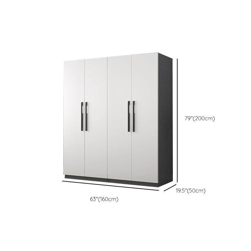 Moderne houten frame garderobe armoire vrijstaanbare garderobe met planken