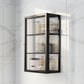 Contemporary Curio Cabinet Wall Mounted Metal Buffet Cabinet for Dining Room