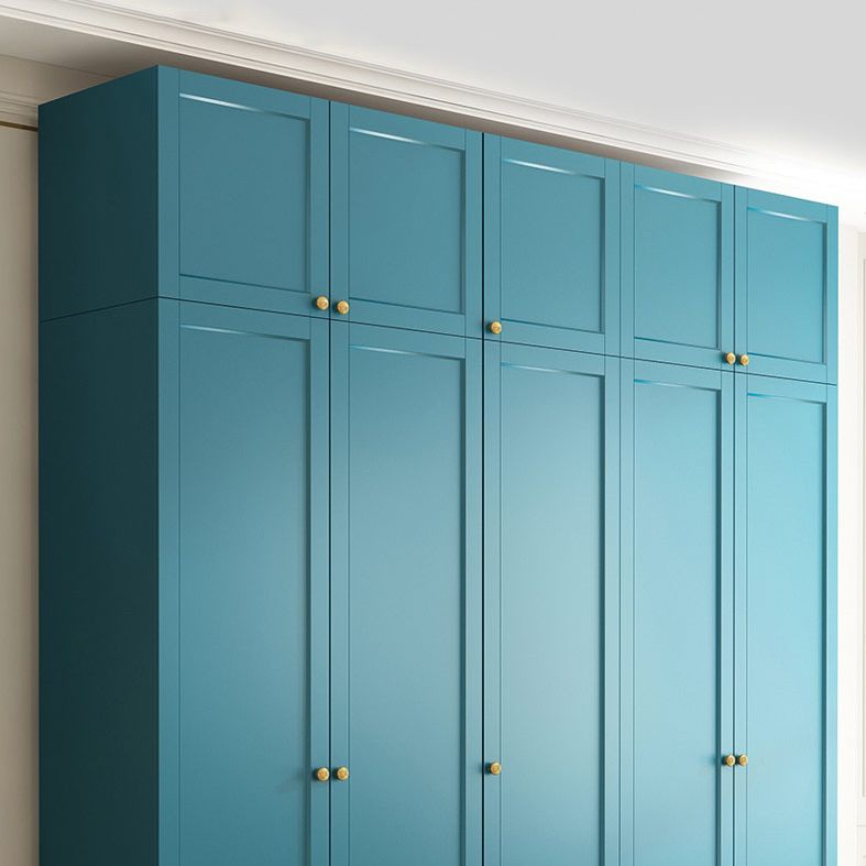Blauw gemanipuleerde houten garderobe kast eigentijdse garderobe armoire