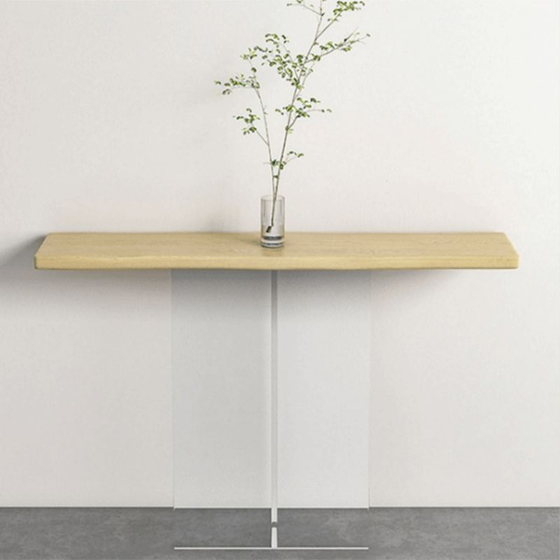 Contemporary Rectangle Sofa Console Table with Acrylic Bracket for Hall