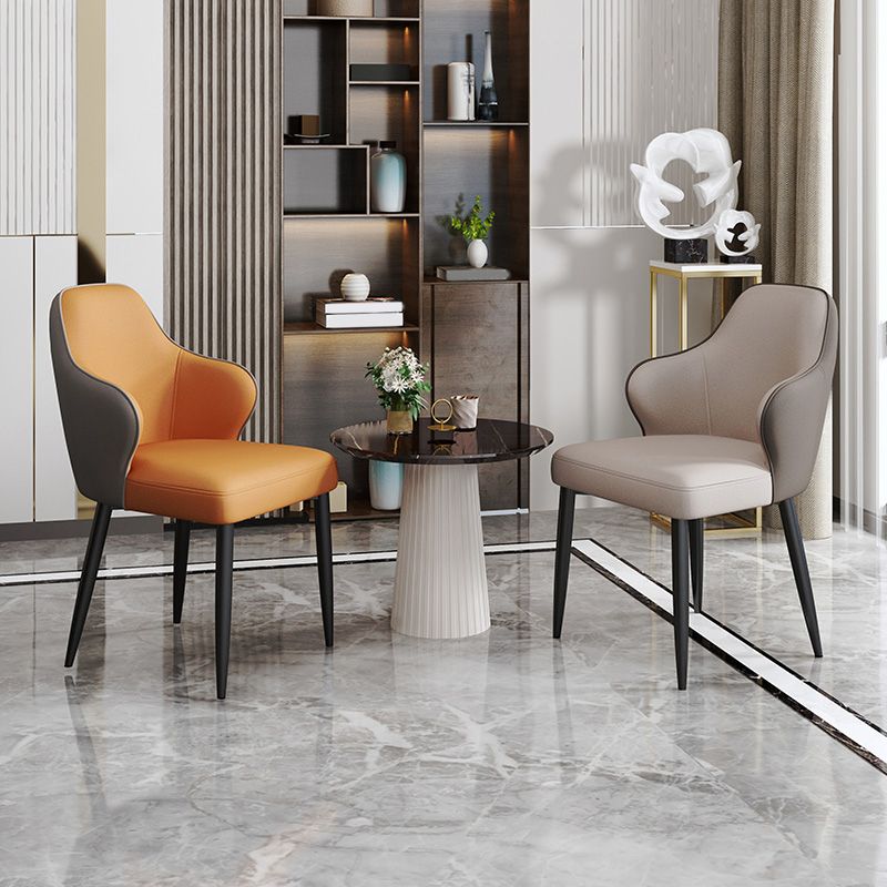 Contemporary Style Parsons Upholstered Dining Arm Chair for Home Clearhalo 'Dining Chairs' 'Dining Tables & Seating' 'dining_chair' 'furn' 'furn_dining_chair' 'Furniture' 'Kitchen & Dining Furniture' 1200x1200_cbee3877-af04-4803-9145-7b64dcb0998f