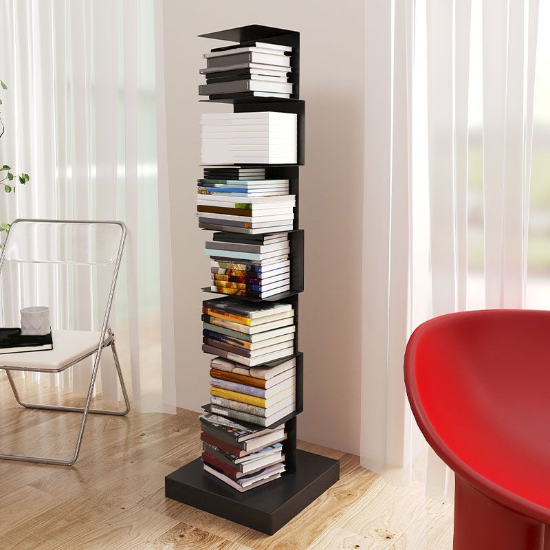 Contemporary Steel Bookshelf Geometric Shelf Bookcase for Study Room Clearhalo 'Bookcases' 'furn' 'furn_bookcases' 'Furniture' 'Office Furniture' 1200x1200_cbef25bf-c3c8-4868-a9c0-f134acc55641