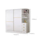 Contemporary White Wood Frame Wardrobe Freestanding Wardrobe with Soft Close Doors