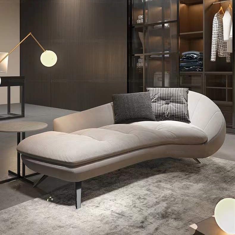 Modern Solid Color Chaise Lounge Couch Upholstered Chaise Lounge Clearhalo 'Chairs & Seating' 'Chaise Lounge' 'chaise_lounge' 'furn' 'furn_chaise_lounge' 'Furniture' 'Living Room Furniture' 1200x1200_cbf10270-9ef2-452c-96a0-5154e44e7526