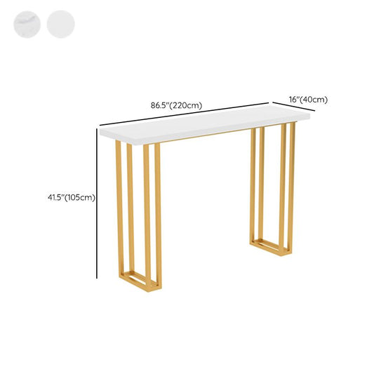 Mesa de cóctel de altura de barra de bistro rectán