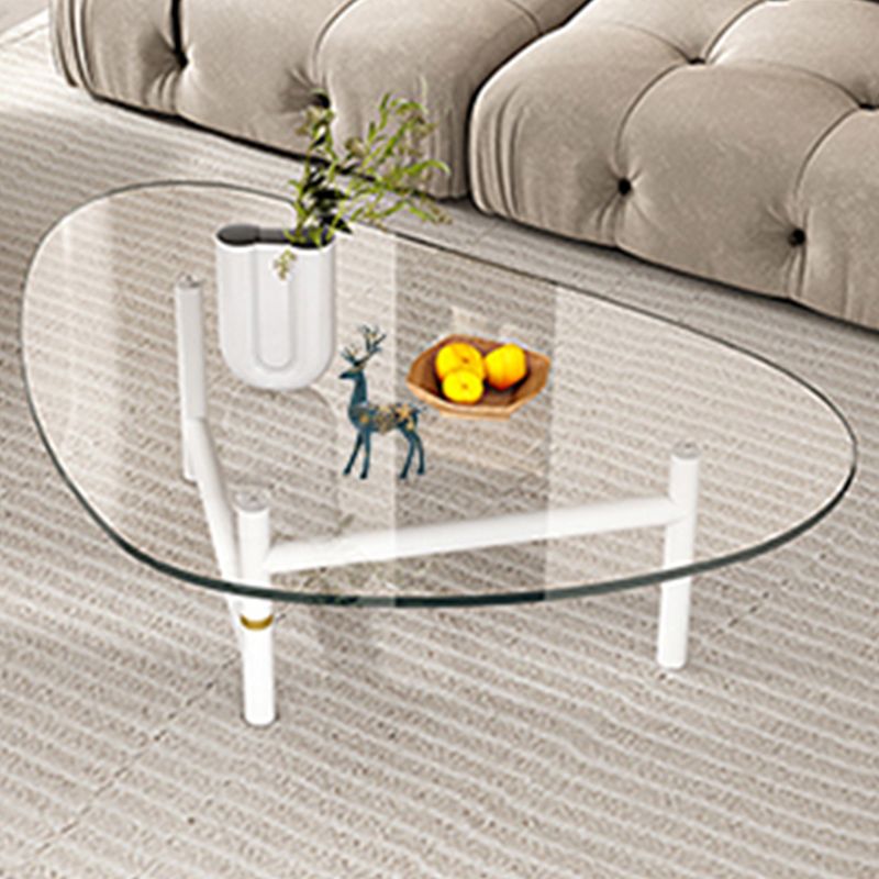 Modern Tempered Glass Top Coffee Table Triangle Coffee Table Clearhalo 'Coffee & Accent Tables' 'Coffee Tables' 'coffee_tables' 'furn' 'furn_coffee_tables' 'Furniture' 'Living Room Furniture' 1200x1200_cbf1417d-a449-4e53-9c63-50f7b491f1fc