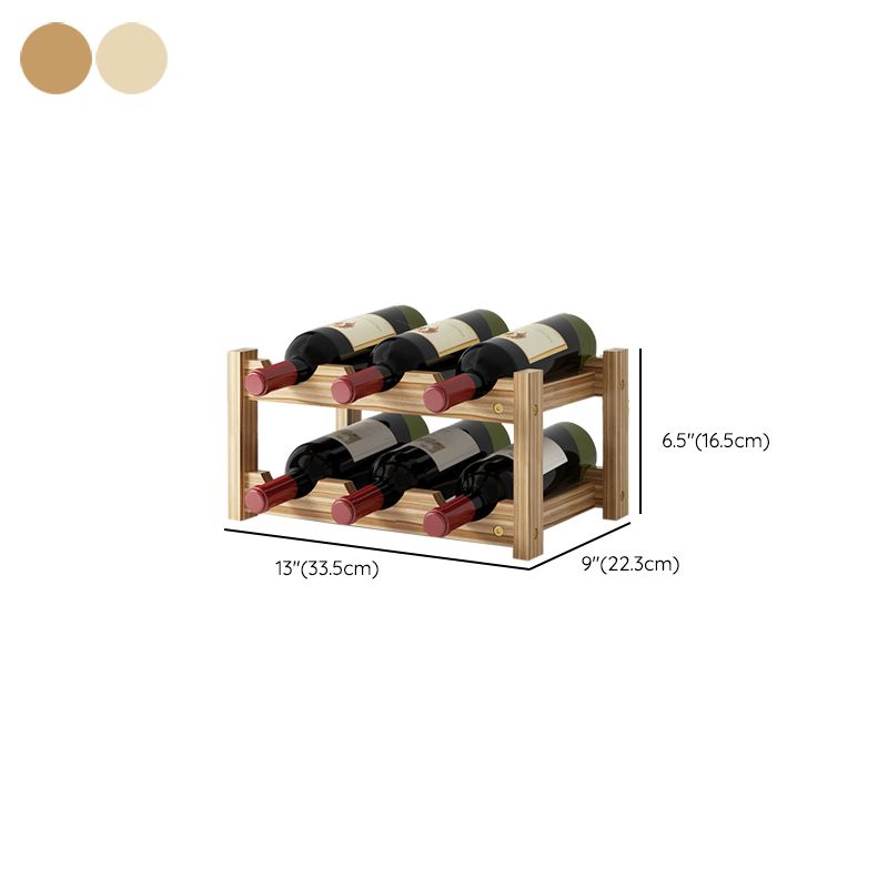 Modern Countertop Wine Bottle Holder Pine Bottle Wine Rack with Shelf Clearhalo 'furn' 'furn_wine_racks' 'Furniture' 'Kitchen & Dining Furniture' 'Wine Racks' 'wine_racks' 1200x1200_cbf23d3a-ec54-40fd-b08d-3723b77d508f