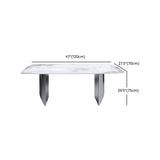 Contemporary Rectangle Sintered Stone Top and Metal Base Dining Table with Chairs