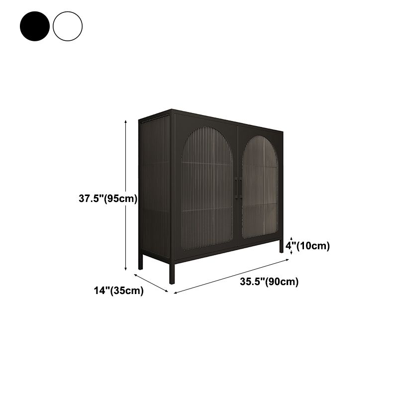 Gabinetto del salotto del soggiorno in ferro mobile moderno server moderno con porta di vetro e conservazione