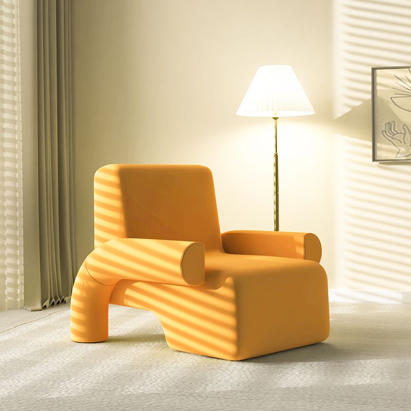 Nordic Velvet Arms Included Round Arms Tight Back Accent Armchair