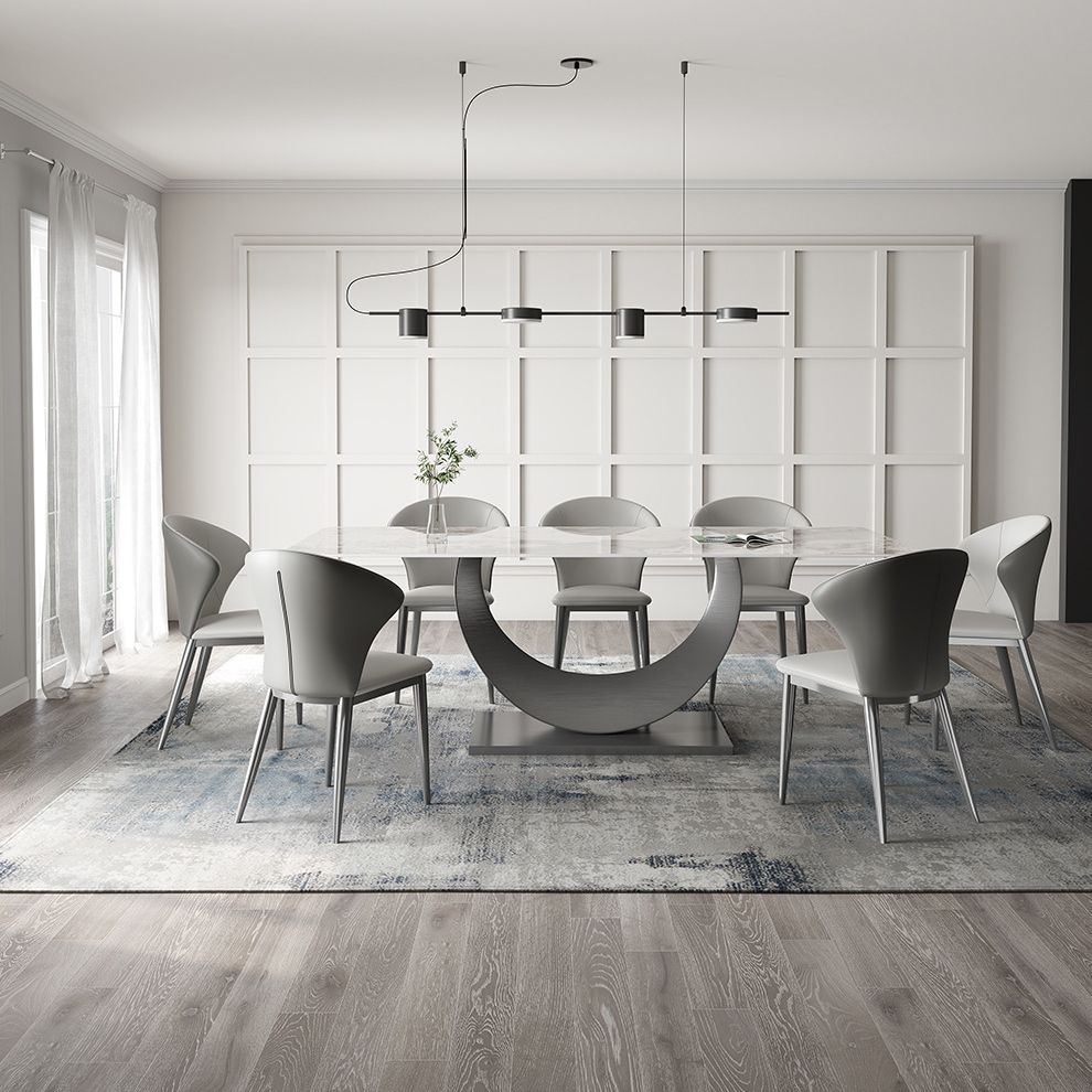 Contemporary Sintered Stone Table Set 1/3/4/5/7 Pieces Dining Set for Dining Areas Clearhalo 'Dining Room Sets' 'Dining Tables & Seating' 'dining_room_set' 'furn' 'furn_dining_room_set' 'Furniture' 'Kitchen & Dining Furniture' 1200x1200_cbf8f477-8a59-47fb-b613-ad55cbad2da8