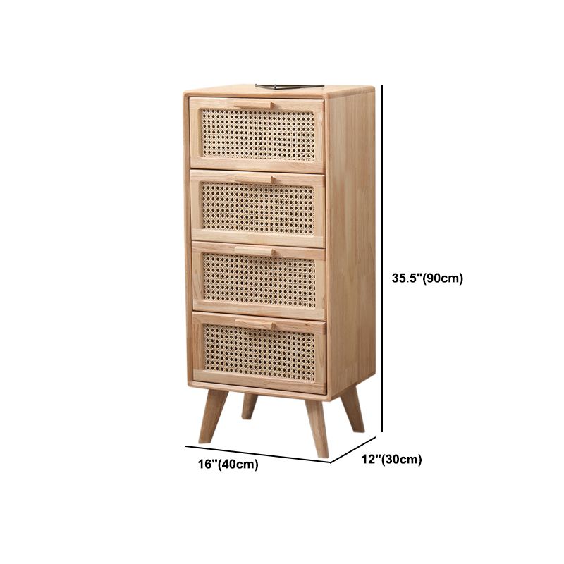 Eigentijdse natuurlijke opslagkist zachte laden houten borst