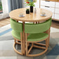Natural Finish Round Dining Table Modern Dinette Table with 4 Legs Clearhalo 'Dining Tables & Seating' 'Dining Tables' 'dining_table' 'furn' 'furn_dining_table' 'Furniture' 'Kitchen & Dining Furniture' 1200x1200_cbfa549e-1cda-4769-b7ce-a6c4e9cd6e93