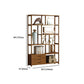 Contemporary Brown Etagere Libro scaffale aperto libreria verticale con cassetti