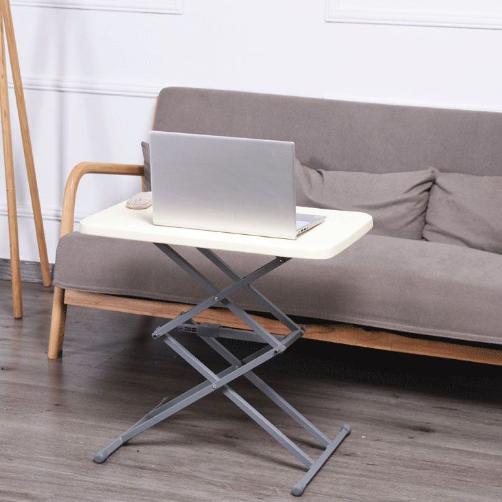 Curved Contemporary Writing Desk Plastic Adjustable Folding Desk,25.2"L x 17.7"W Clearhalo 'furn' 'furn_office_desk' 'Furniture' 'furniture_office_desk' 'Office Desks' 'Office Furniture' 'office_desk' 1200x1200_cbfb7a52-14ee-4b36-9c74-886a30c8196f