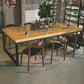 Industriële rechthoekige eettafel Eetkamer Massief houten eettafel