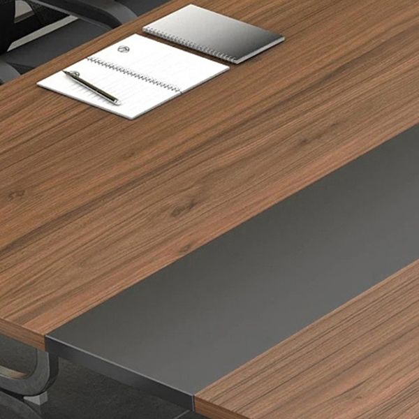 Scrivania rettangolare da ufficio in legno fabbricato industriale con base in metallo