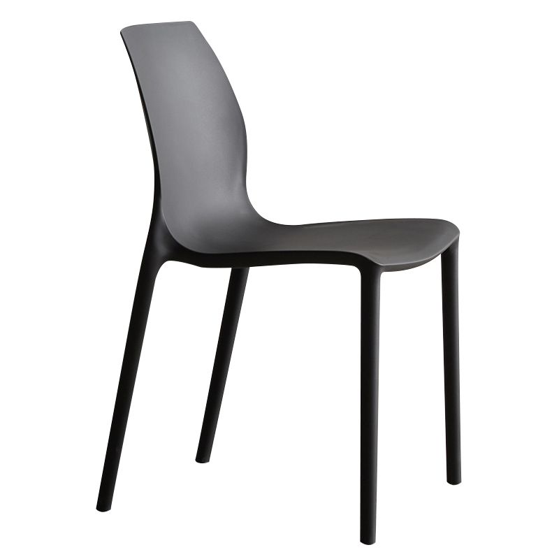 Plastic Scandinavian Dining Kitchen Room Side Chair Solid Back Chair Clearhalo 'Dining Chairs' 'Dining Tables & Seating' 'dining_chair' 'Furniture' 'furniture_dining_chair' 'Kitchen & Dining Furniture' 1200x1200_cbfc88ca-fa74-4f70-bcb6-4c39dddef117