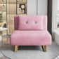 31" Wide Glam Futon Sofa Bed Pink Folding Futon Sleeper Sofa