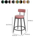 Nordic Low Back Bar Stool Round Counter Bar Stool with Metal Legs Clearhalo 'Bar Furniture' 'Bar Stools' 'bar_stools' 'furn' 'furn_bar_stools' 'Furniture' 'furniture_bar_stools' 'Kitchen & Dining Furniture' 1200x1200_cbfe9446-66c9-48b2-86aa-c8ac2ec363ca