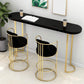 Glam Pub Table Oval Bar Height Double Pedestal Bar Table for Indoor Clearhalo 'Bar Furniture' 'Bar Tables' 'bar_tables' 'furn' 'furn_bar_tables' 'Furniture' 'Kitchen & Dining Furniture' 1200x1200_cbff262d-886d-4b68-a4b5-3aa38d39c22d