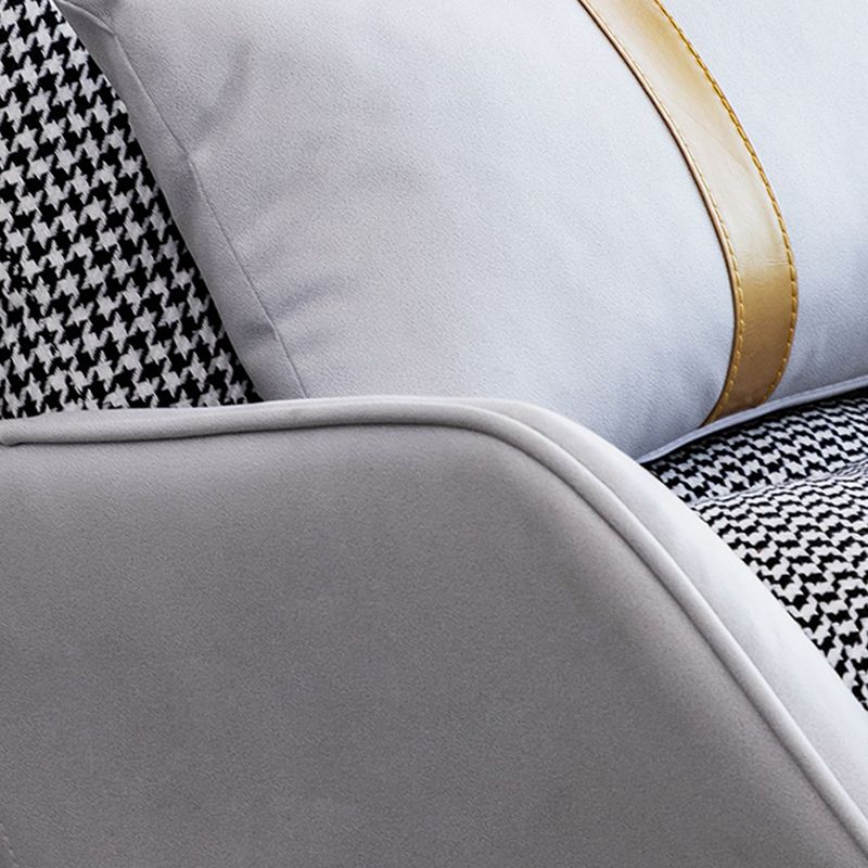 Rocker moderne coussins toufutés Patchwork Tissure Rocking Chaise avec oreiller