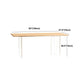 Pine Wood Top Dining Table Contemporary Dining Table with Double Pedestal Base