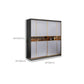 Engineered Wood Wardrobe Cabinet Contemporary Grey Wardrobe Armoire