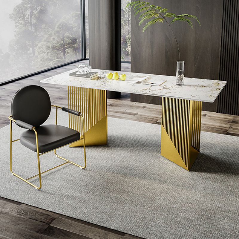 灰色の椅子を備えたメタルダイネットセット1/2/4/7 PCSグラムダイニングテーブルセット