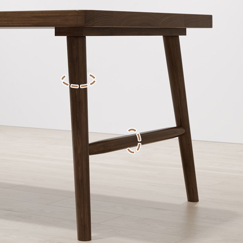 Hedendaagse stijl Wood Office Desk rechthoekige vorm Taakbureau in donkerbruin