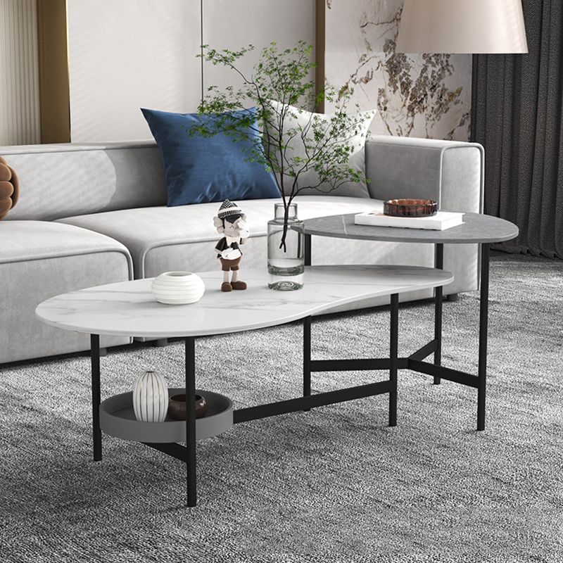 Modern Slate Bunching Tables Free-Form Coffee Table Set with 3 Legs Clearhalo 'Coffee & Accent Tables' 'Coffee Tables' 'coffee_tables' 'furn' 'furn_coffee_tables' 'Furniture' 'Living Room Furniture' 1200x1200_cc02fd5f-9826-4c7e-8118-039f309b2be6