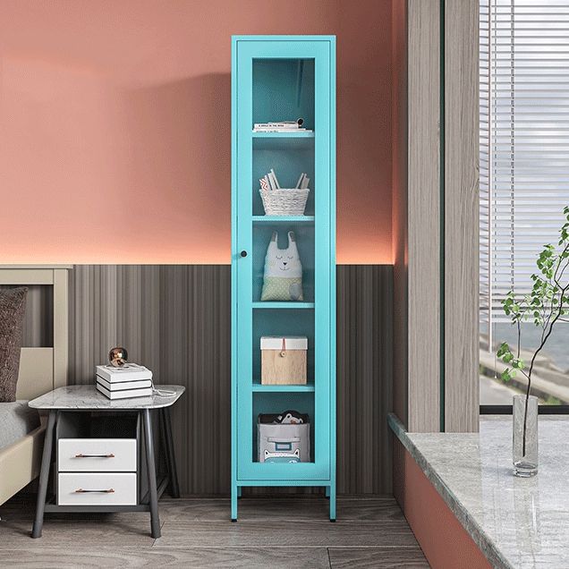71"H Closed Metal Bookshelf Nordic Home Office Rectangular Bookcase Clearhalo 'Bookcases' 'furn' 'furn_bookcases' 'Furniture' 'Office Furniture' 1200x1200_cc03bab4-1a7a-42f7-8f8a-e9a40f342338