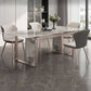 Traditional Luxury Style Dining Table Rectangle Sintered Stone Table with Double Pedestal Clearhalo ' dining_table' 'Dining Tables & Seating' 'Dining Tables' 'furn' 'furn_dining_table' 'Furniture' 'furniture_dining_table' 'Kitchen & Dining Furniture' 'kitchen&dining_furn' 'kitchen' 'kitchen_dining_table' 1200x1200_cc053a44-6ed4-4cbb-a285-1daf5b02523b