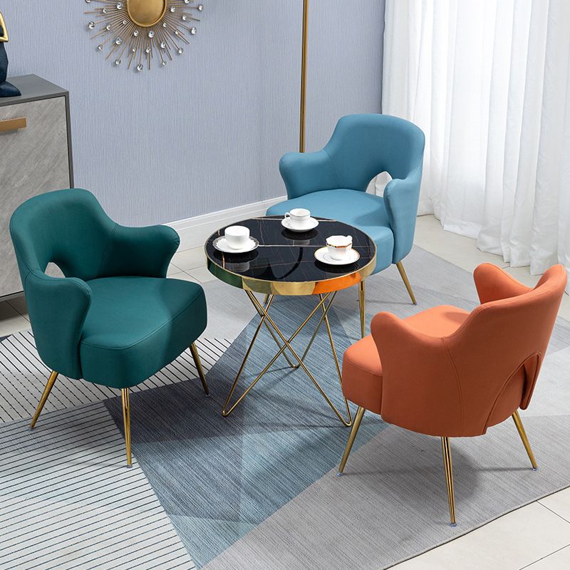 23.62"W x 23.62"D Velvet/Leather Side Chair Brass Four Legs Accent Chair Clearhalo 'Accent Chairs' 'accent_chairs' 'Chairs & Seating' 'furn' 'furn_accent_chairs' 'Furniture' 'Living Room Furniture' 1200x1200_cc059233-e8d2-40e6-99dc-9e81a80351b9