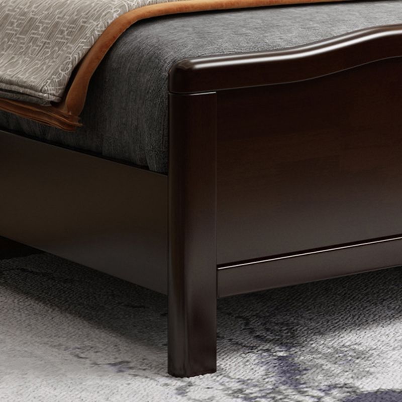 84.65 inch Wide Mid-century Bed Frame Rubberwood Bed with Upholstered Headboard Clearhalo 'Bedroom Furniture' 'Beds' 'furn' 'furn_beds' 'Furniture' 1200x1200_cc06e37d-095d-40da-b044-4c3bcf913a7f