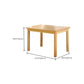 Modern Pine Natural Rectangular Top Dining Table with 4 Legs