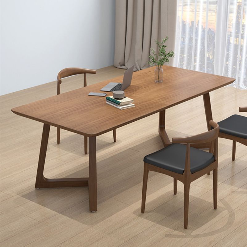 Base d'écriture en bois massif contemporain Base de traîneau 29.53 "Bureau de bureau de haut