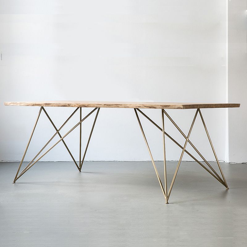 Rectangle Wood Color Dining Table Pine Solid Wood Table Glam with 4 Legs Clearhalo ' dining_table' 'Dining Tables & Seating' 'Dining Tables' 'furn' 'furn_dining_table' 'Furniture' 'furniture_dining_table' 'Kitchen & Dining Furniture' 'kitchen&dining_furn' 'kitchen' 'kitchen_dining_table' 1200x1200_cc08d64f-dd84-45b9-95b8-50e484a81106