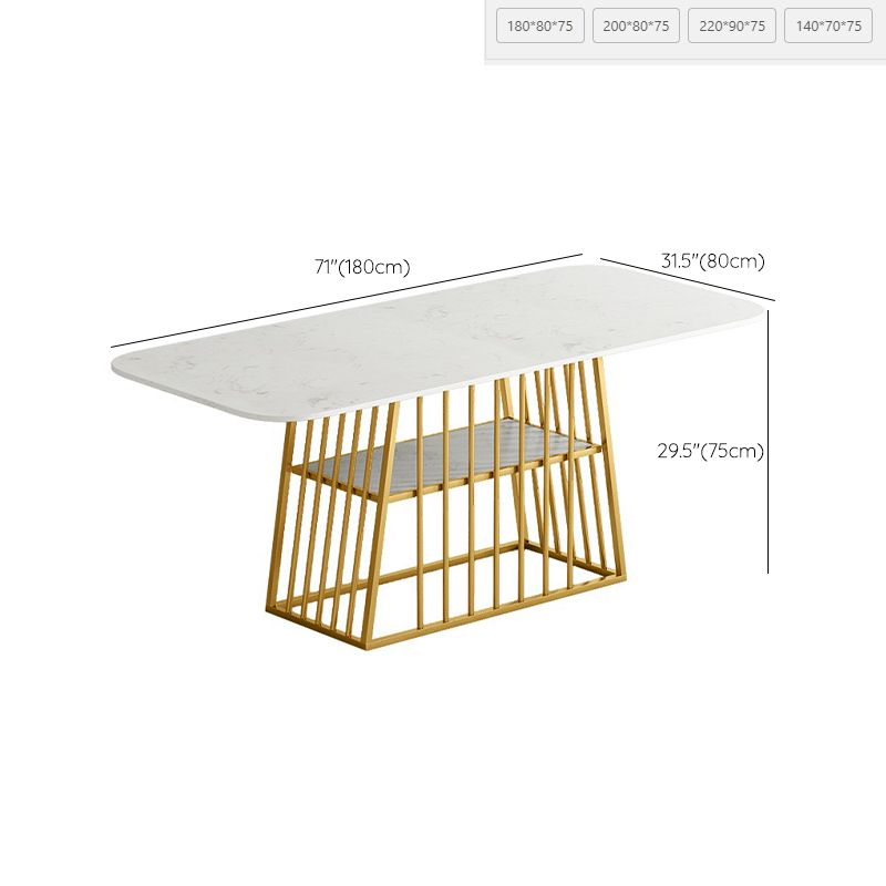 Table en métal et en pierre